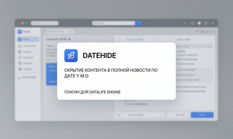 DateHide - скрытие контента в полной новости по дате Y-m-d