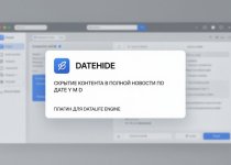 DateHide - скрытие контента в полной новости по дате Y-m-d